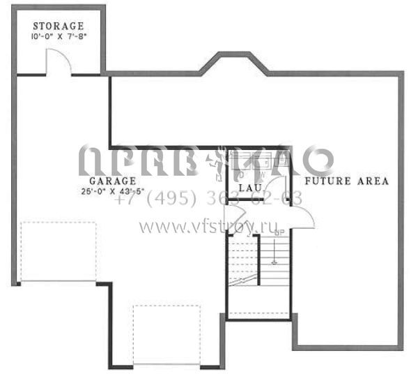 Проект двухэтажного дома с гаражом на две машины в английском стиле S5-164 (110-00336)