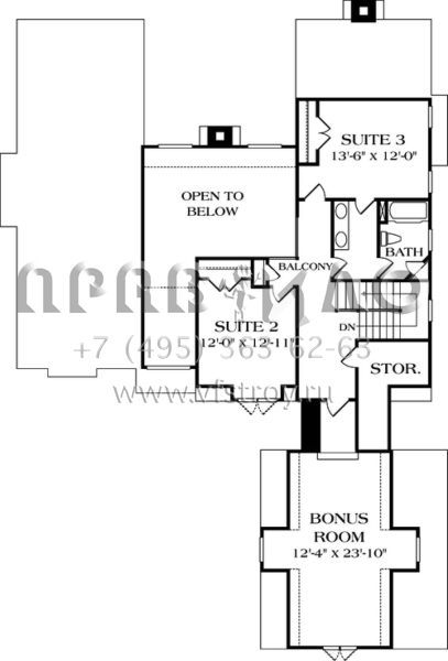 Проект двухэтажного дома с гаражом на две машины в стиле Ранчо S5-256 (3323-00174)