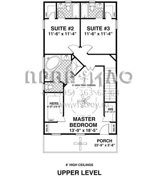 Проект двухэтажного дома с гаражом на две машины в современном стиле S5-189 (036-00242)