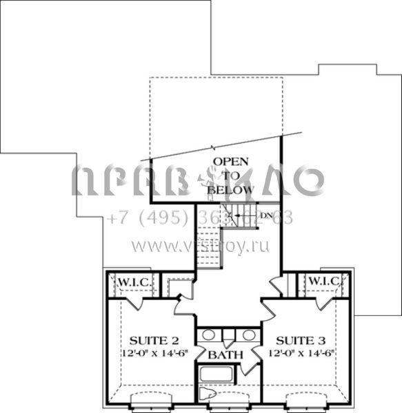 Проект двухэтажного дома с гаражом на две машины в стиле Особняк S5-243 (3323-00151)