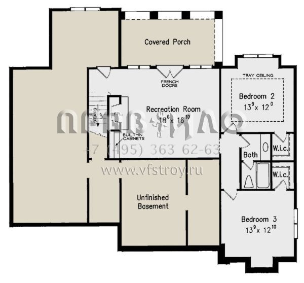 Проект одноэтажного дома с гаражом на две машины в стиле Ранчо S5-271 (8594-00376)