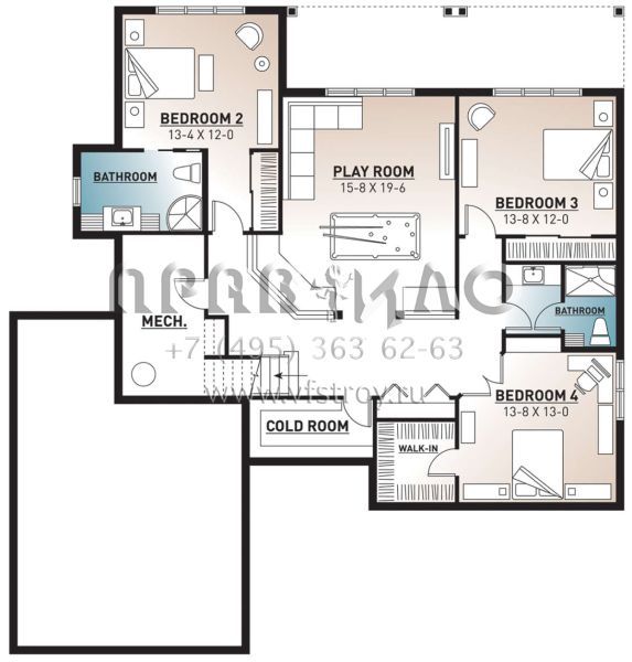 Проект двухэтажного дома с гаражом на две машины в современном стиле S5-314 (034-00978)