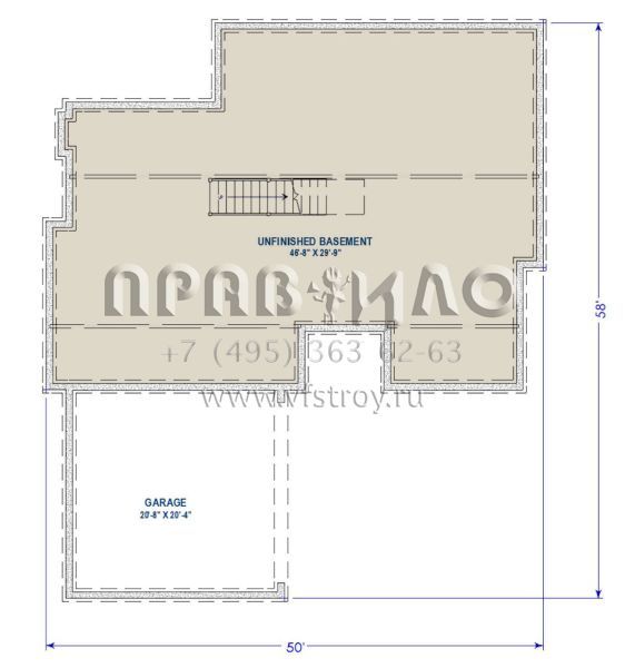 Проект одноэтажного дома с гаражом на две машины в современном стиле S5-146 (425-00045)