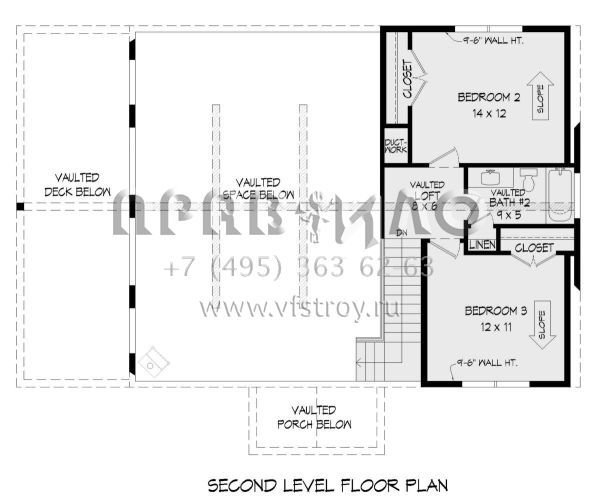 Проект двухэтажного дома без гаража в стиле Шале S5-170 (940-00781)