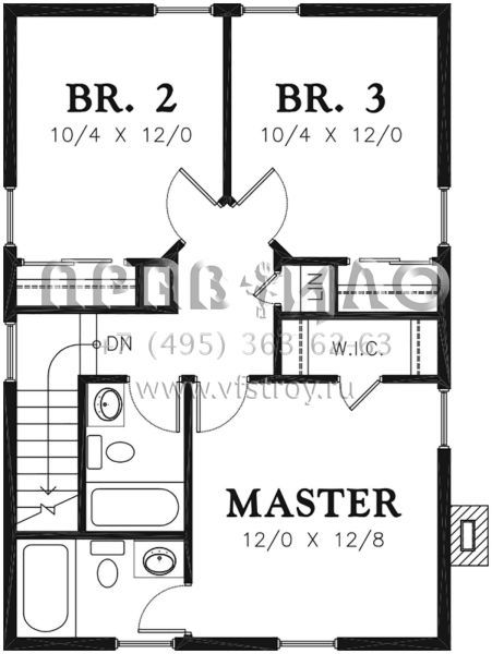 Проект двухэтажного дома без гаража в стиле Особняк S5-138 (2559-00772)