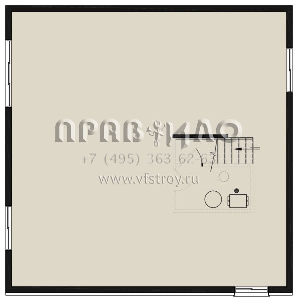 Проект одноэтажного дома без гаража в современном стиле S5-107 (034-01238)