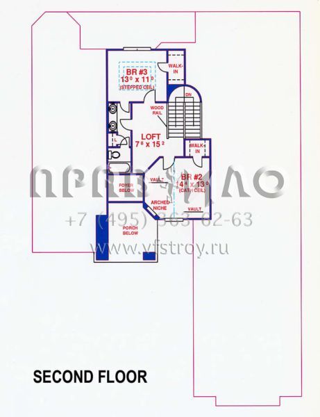 Проект двухэтажного дома с гаражом на три и более машин в современном стиле S5-302 (4766-00106)