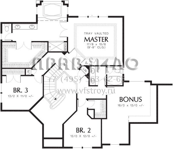 Проект одноэтажного дома с гаражом на три и более машин в стиле Ранчо S5-263 (2559-00308)