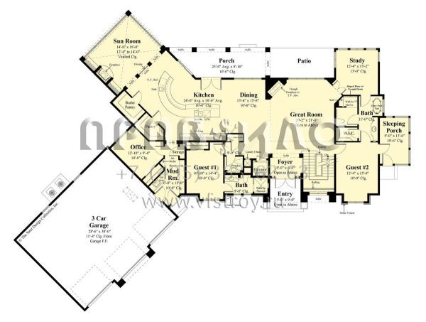 Проект трехэтажного дома с гаражом на три и более машин в современном стиле S5-424 (8436-00015)