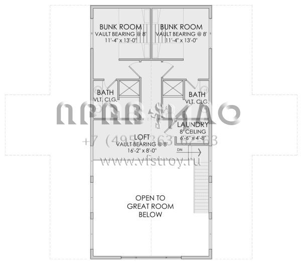 Проект двухэтажного дома без гаража в стиле БарнХаус S5-175 (6422-00080)