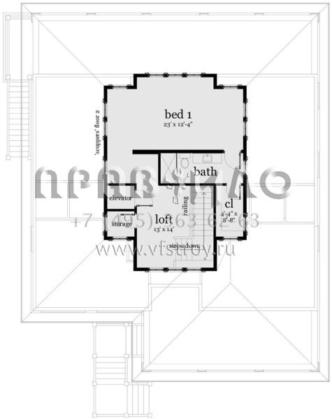 Проект двухэтажного дома без гаража в прибрежном стиле S5-243 (028-00110)