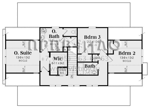 Проект двухэтажного дома с гаражом на две машины в современном стиле S5-163 (009-00329)