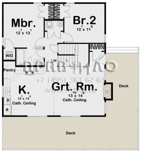 Проект двухэтажного дома без гаража в современном стиле S5-130 (963-00358)
