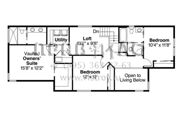 Проект двухэтажного дома с гаражом на две машины в современном стиле S5-174 (035-00749)