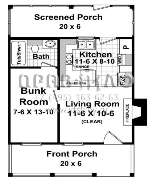 Проект одноэтажного дома без гаража в стиле Ранчо S5-37 (348-00164)