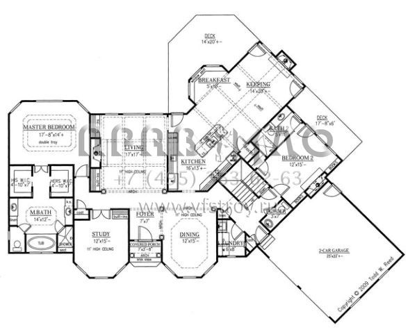 Проект двухэтажного дома с гаражом на две машины в английском стиле S5-292 (286-00053)
