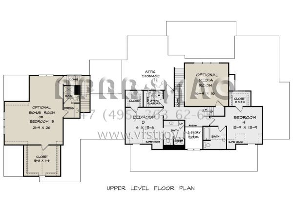 Проект двухэтажного дома с гаражом на три и более машин в американском стиле S5-321 (6082-00199)