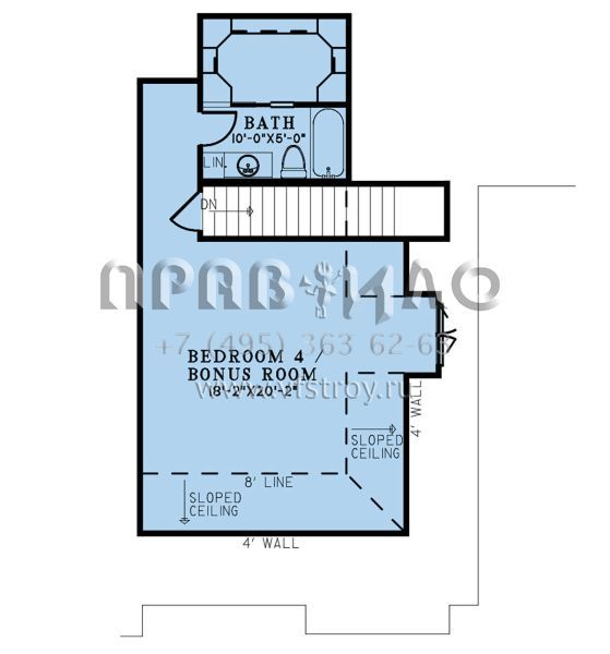 Проект одноэтажного дома с гаражом на три и более машин в американском стиле S5-217 (8318-00324)