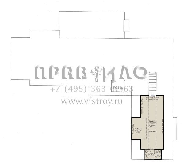 Проект одноэтажного дома с гаражом на три и более машин в стиле Ранчо S5-385 (286-00109)