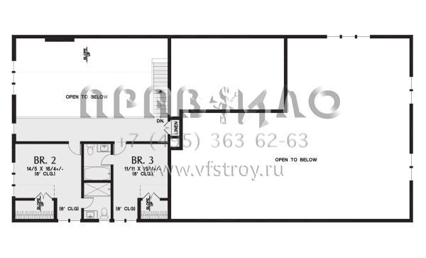 Проект двухэтажного дома с гаражом на три и более машин в стиле БарнХаус S5-240 (2559-01003)