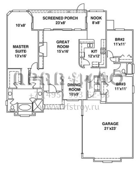 Проект одноэтажного дома с гаражом на две машины в современном стиле S5-169 (4766-00024)