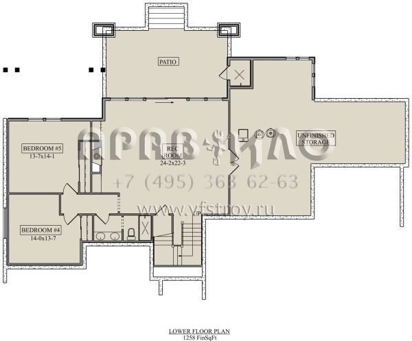 Проект двухэтажного дома с гаражом на три и более машин в американском стиле S5-360 (5631-00103)