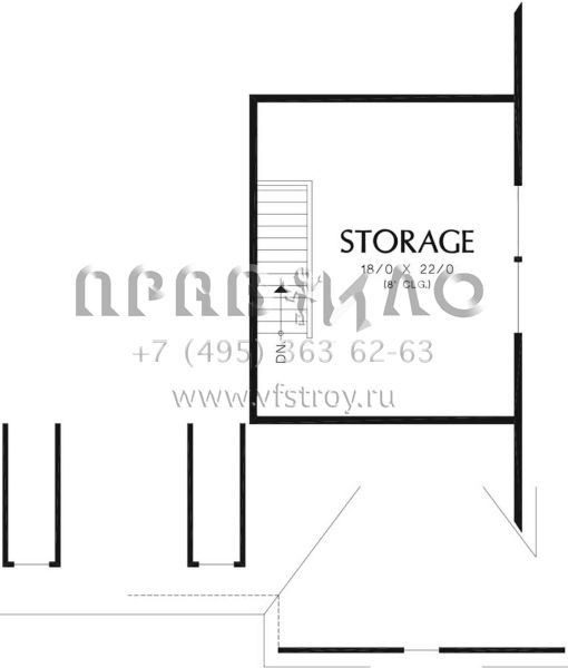 Проект одноэтажного дома с гаражом на три и более машин в американском стиле S5-241 (2559-00387)