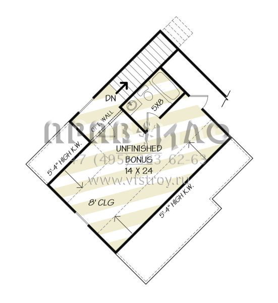 Проект одноэтажного дома с гаражом на две машины в американском стиле S5-243 (4195-00074)