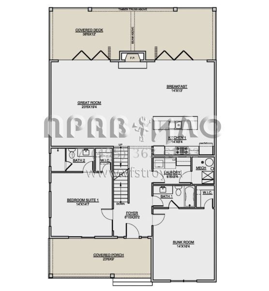 Проект двухэтажного дома без гаража в американском стиле S5-343 (7306-00039)