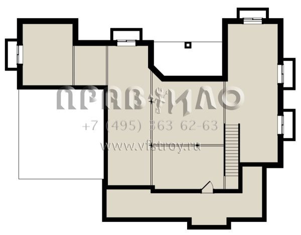 Проект двухэтажного дома с гаражом на две машины в стиле Ранчо S5-237 (1070-00289)