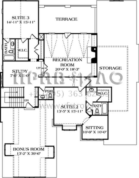 Проект двухэтажного дома с гаражом на две машины в английском стиле S5-426 (3323-00466)
