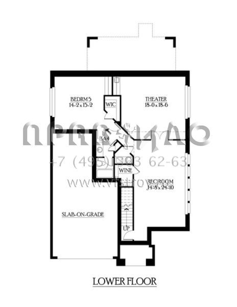 Проект двухэтажного дома с гаражом на три и более машин в американском стиле S5-434 (341-00230)