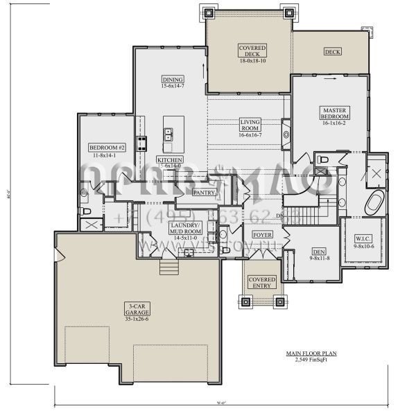 Проект одноэтажного дома с гаражом на три и более машин в современном стиле S5-237 (5631-00161)