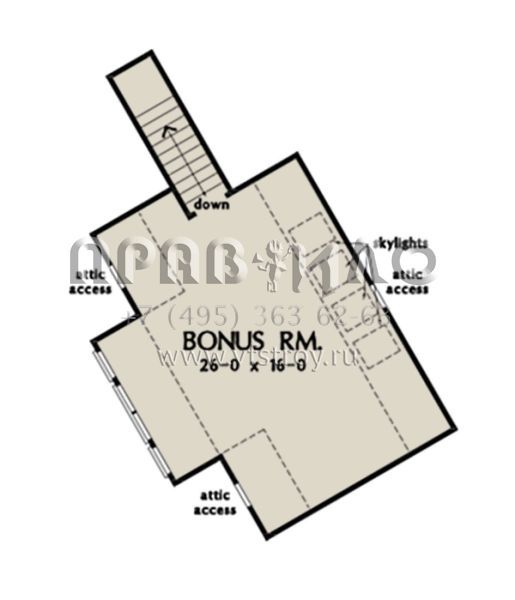 Проект одноэтажного дома с гаражом на две машины в американском стиле S5-283 (2865-00012)