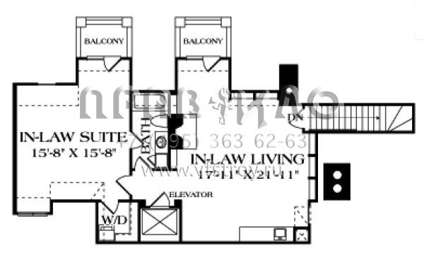 Проект трехэтажного дома с гаражом на три и более машин в английском стиле S5-796 (3323-00559)