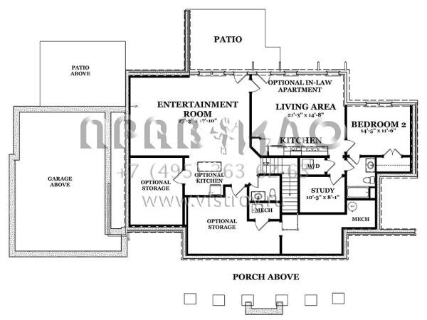Проект двухэтажного дома с гаражом на три и более машин в современном стиле S5-377 (7880-00001)