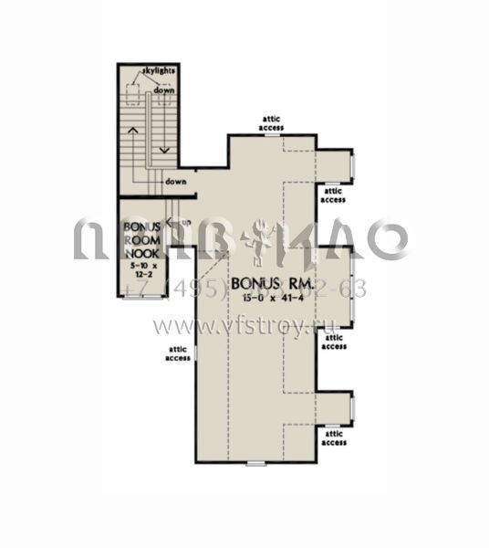 Проект одноэтажного дома с гаражом на три и более машин в американском стиле S5-389 (2865-00217)
