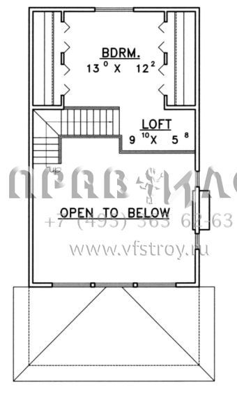 Проект двухэтажного дома без гаража в стиле Ранчо S5-106 (039-00386)