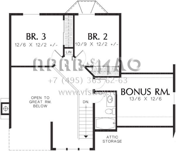 Проект двухэтажного дома с гаражом на две машины в стиле Ранчо S5-159 (2559-00229)