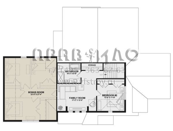 Проект двухэтажного дома с гаражом на одну машину в современном стиле S5-202 (034-01352)