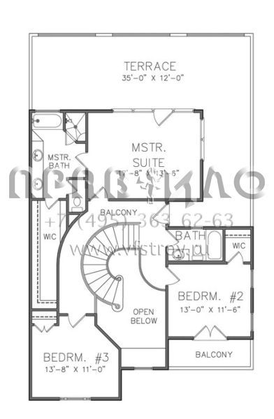 Проект двухэтажного дома без гаража в стиле Ранчо S5-230 (6819-00031)