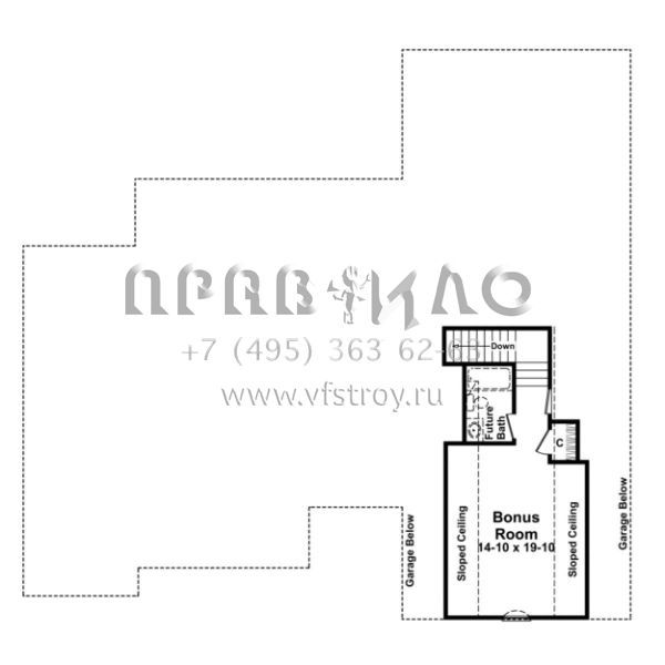Проект одноэтажного дома с гаражом на две машины в стиле Ранчо S5-205 (348-00131)