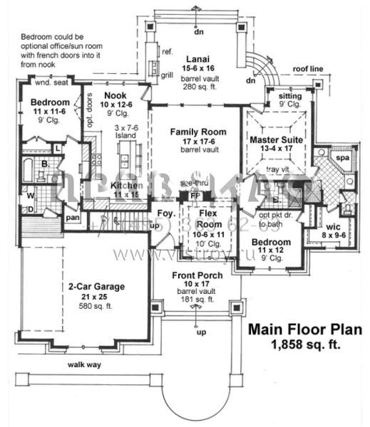 Проект одноэтажного дома с гаражом на две машины в стиле Шале S5-173 (098-00269)