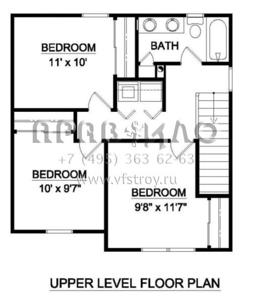 Проект двухэтажного дома с гаражом на две машины в стиле Ранчо S5-147 (340-00016)