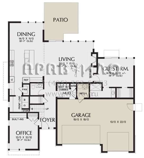 Проект двухэтажного дома с гаражом на три и более машин в современном стиле S5-258 (2559-00873)