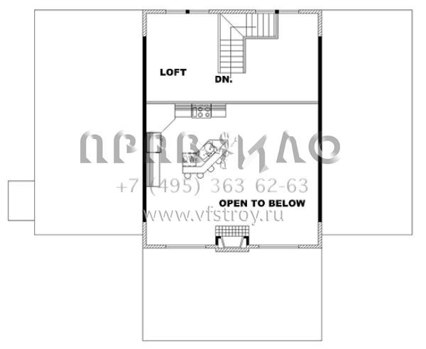 Проект одноэтажного дома без гаража в стиле Ранчо S5-216 (039-00678)
