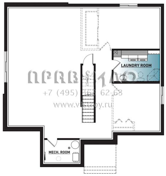 Проект одноэтажного дома без гаража в современном стиле S5-132 (034-01236)