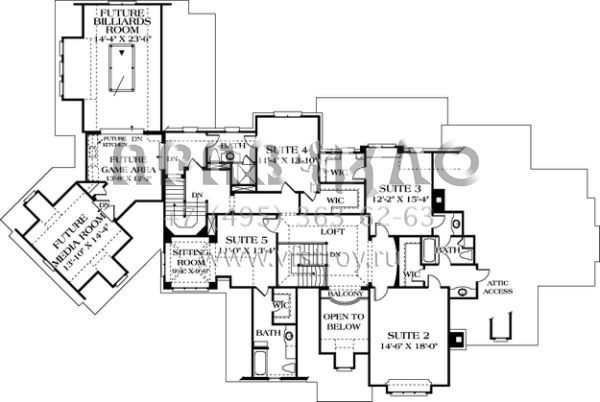Проект двухэтажного дома с гаражом на три и более машин в английском стиле S5-482 (3323-00500)
