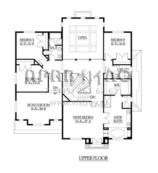 Проект двухэтажного дома с гаражом на три машины  S5-325 (341-00135)