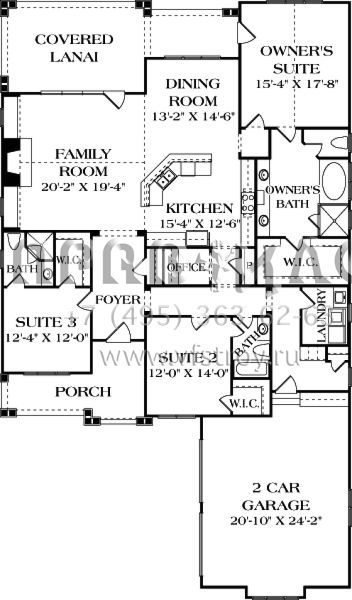 Проект одноэтажного дома с гаражом на две машины в современном стиле S5-223 (3323-00605)